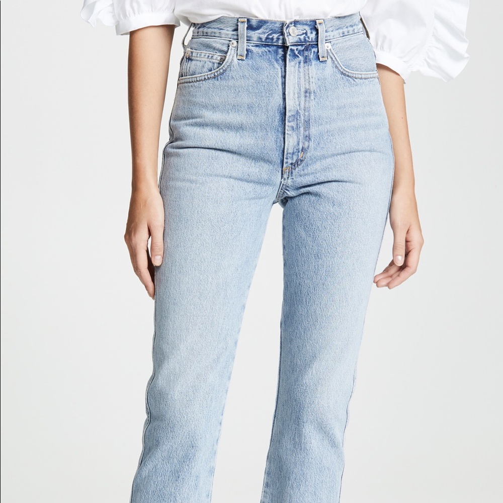 AGOLDE high rise kick pinch waist jeans, impression, 28